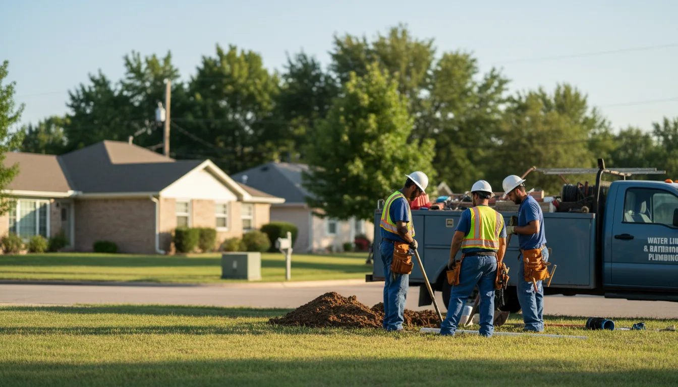 Residential water line and bathroom plumbing service in Glenville, MN